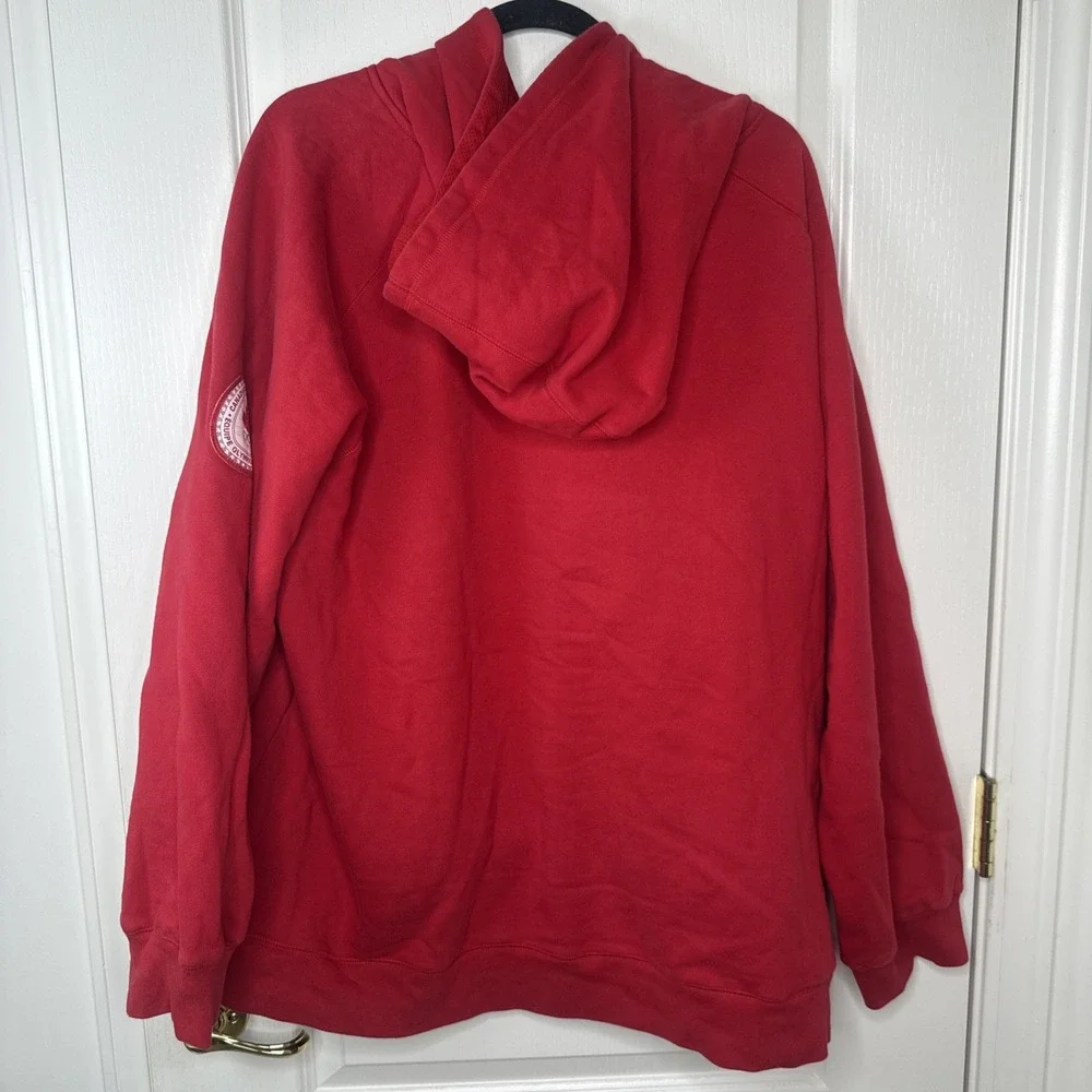 Vintage HBC Team Canada 2006 Torino Olympic Hoodie Sweatshirt Size 2XL Red